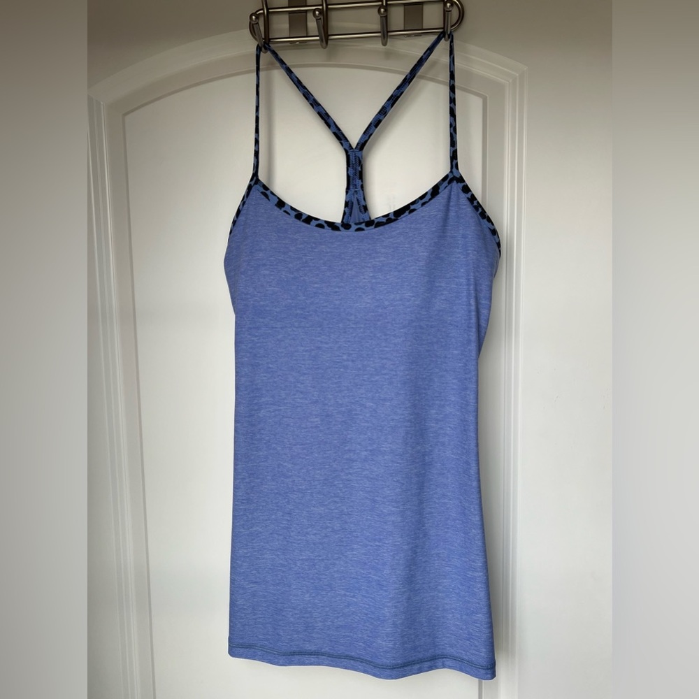 lululemon Blue Heathered Lullaby Power Y Tank